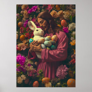 Poster Jesus Cristo Coelhinho da Páscoa