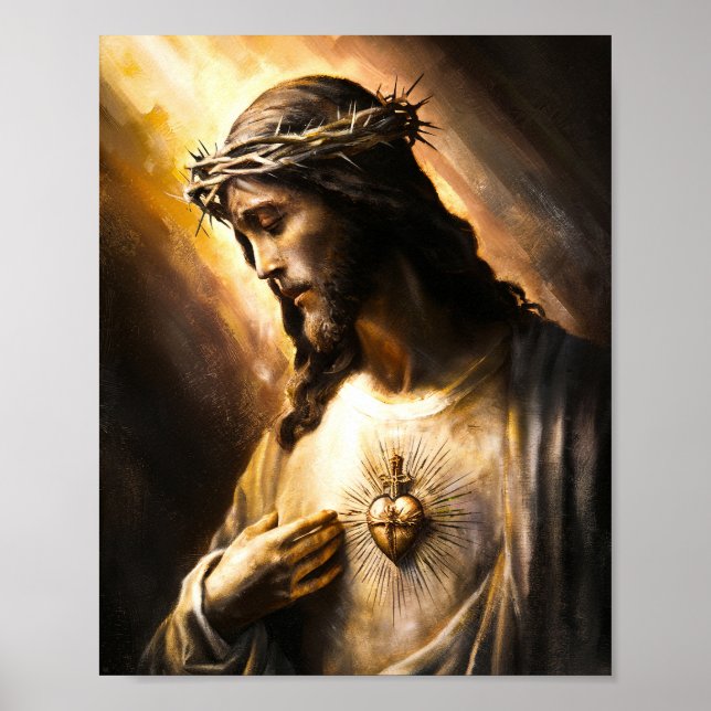 Poster Jesus Cristo com a Coroa de Cornos (Frente)