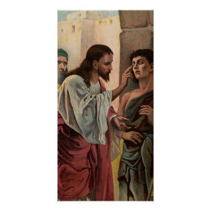 Póster Jesus Cristo curando o cego