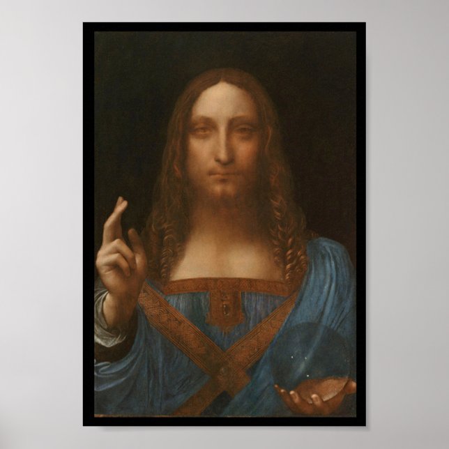 Poster Jesus cristo de Leonardo da Vinci, dor renascentis (Frente)