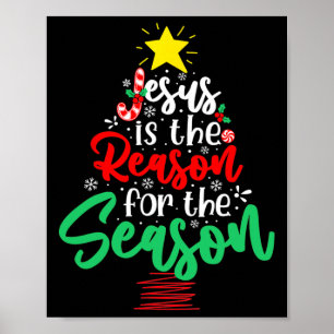 Poster Jesus Cristo É A Razão Do Natal Árvore De Natal 