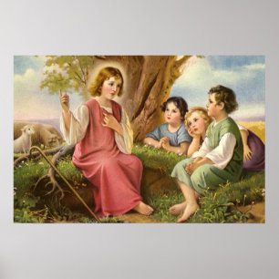 Póster Jesus Cristo Ensinando Crianças, Religião Antiga