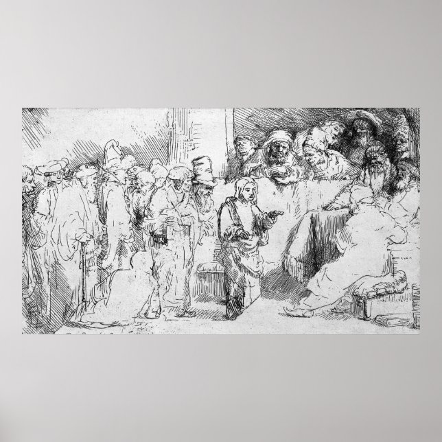 Poster Jesus Cristo entre os Médicos (Frente)