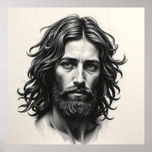 Poster Jesus Cristo - Retrato de Arte Carvões