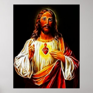 Póster Jesus Cristo Sagrado Coração