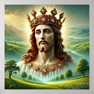 Poster Jesus Cristo vestindo Arte da Paisagem Coletiva do