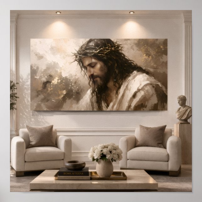 Poster Jesus Crown of Thorns Wall Art | Passion of Christ (Frente)