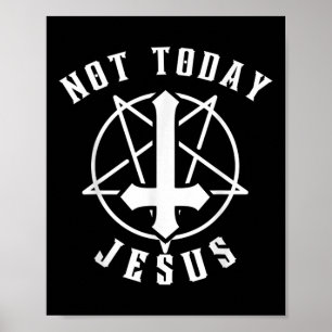 Poster Jesus cruza hoje não Jesus Teto Gráfico Cristão