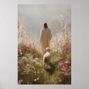Poster Jesus Deixa os 99 O Bom Pastor Ovelha Perdida