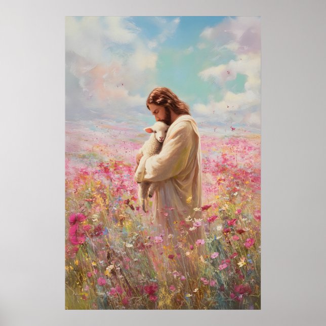 Poster Jesus Deixa os 99 O Bom Pastor Ovelha Perdida (Frente)