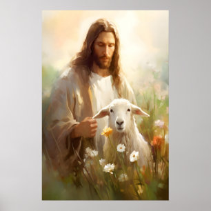 Poster Jesus Deixa os 99 Parábola da Ovelha Perdida