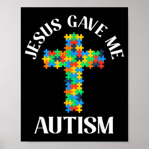 Poster Jesus deu consciência do autismo cristão autista