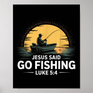 Poster Jesus disse que iria pescar Bíblia de pescadores c