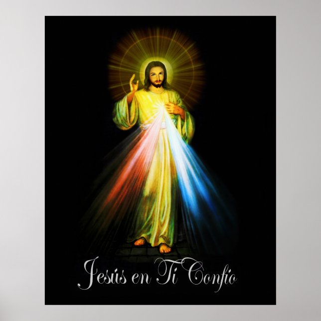 Poster Jesus Divina Misericórdia - Jesus Compaixão divino (Frente)