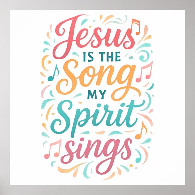 Poster Jesus é a Canção que meu Espírito Canta (Frente)