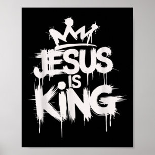 Poster Jesus é a escritura da Bíblia cristã-rei, citando