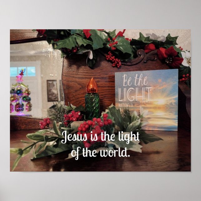 Poster Jesus é a luz do mundo. (Frente)