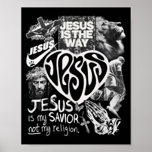 Poster Jesus É A Maneira Como A Bíblia Cristã Versa Deus