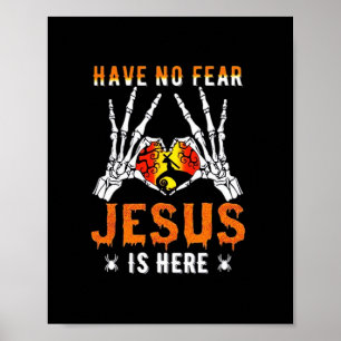 Poster Jesus é a mão do esqueleto do coração