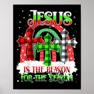 Poster Jesus É A Razão Da Temporada Arco-Íris Natal