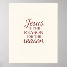 Poster Jesus É a Razão da Temporada – Citação de Fé