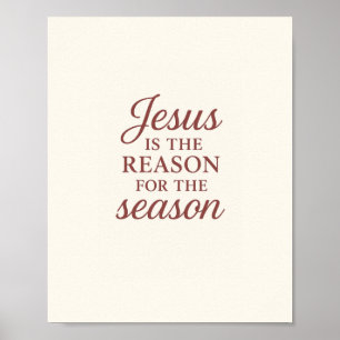 Poster Jesus É a Razão da Temporada – Citação de Fé
