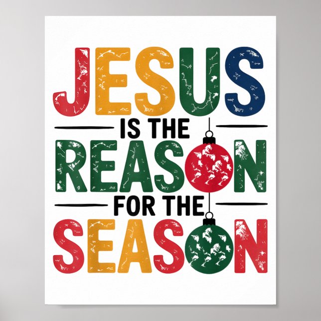 Poster Jesus É A Razão Da Temporada Cristã Chris (Frente)