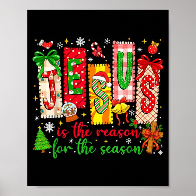 Poster Jesus É A Razão Da Temporada Cristã Chris (Frente)