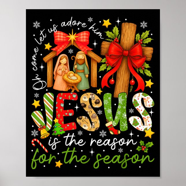 Poster Jesus É A Razão Da Temporada Cristã Chris (Frente)