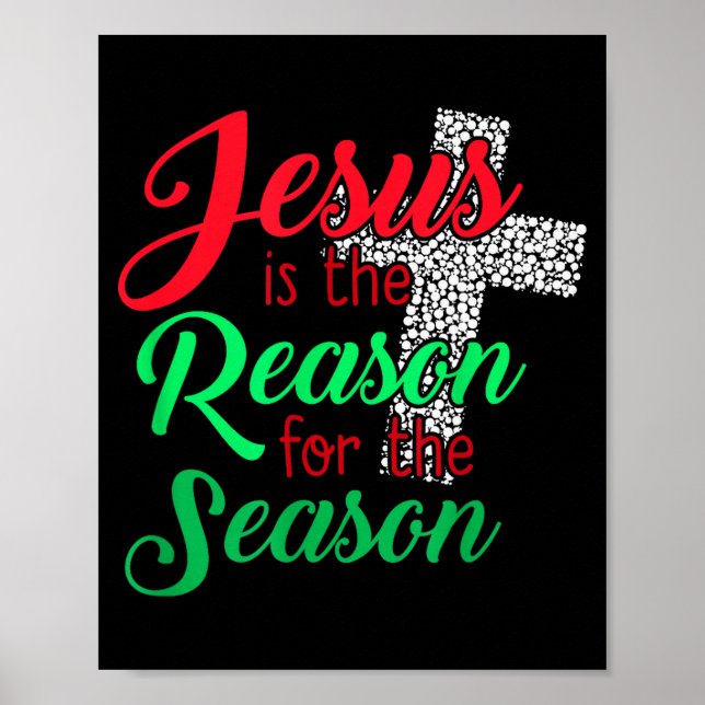 Poster Jesus É A Razão Da Temporada Cristã Chris (Frente)