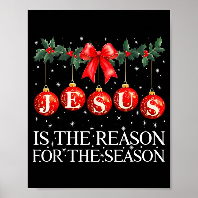 Poster Jesus É A Razão Da Temporada De Natal Xmas  (Frente)