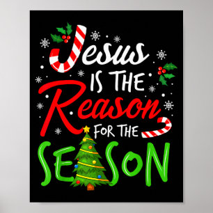 Poster Jesus É a Razão da Temporada Fé Cristã