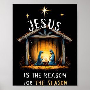Poster Jesus É a Razão da Temporada Fé Cristã
