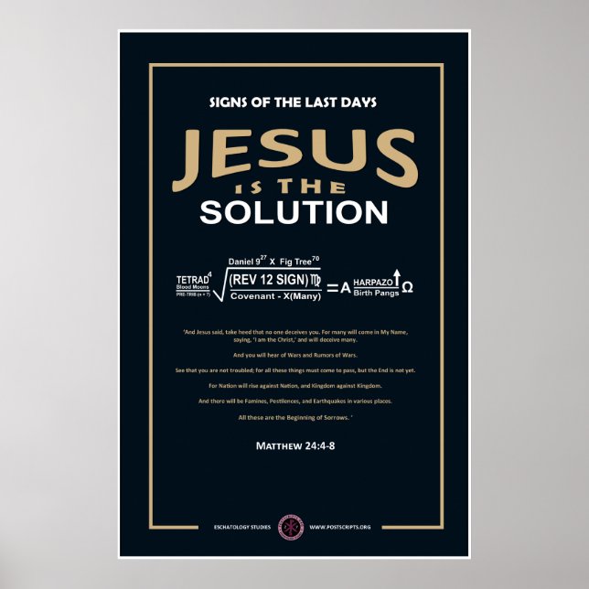 Poster Jesus é a solução (Frente)