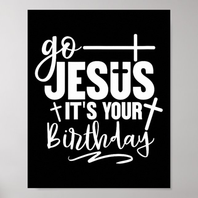Poster Jesus, é a sua festa de Natal de aniversário (Frente)