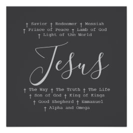 Póster "Jesus é" baseado na fé