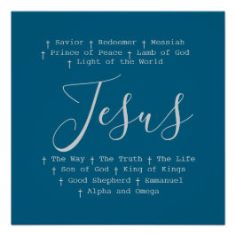 Póster "Jesus é", baseado na fé cristã