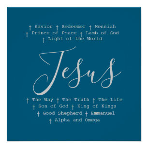 Póster "Jesus é", baseado na fé cristã