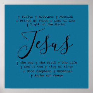 Poster "Jesus é", baseado na fé cristã