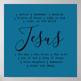 Poster "Jesus é", baseado na fé cristã