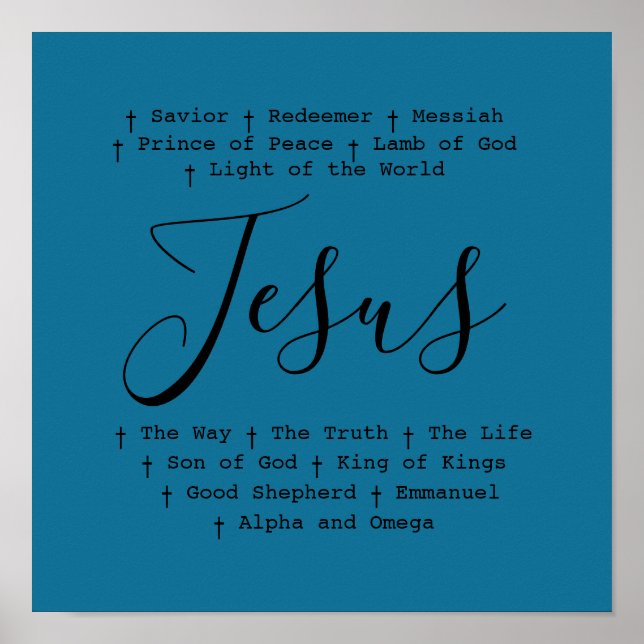 Poster "Jesus é", baseado na fé cristã (Frente)