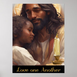 Poster Jesus e Criança Cristã Poser