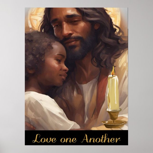 Poster Jesus e Criança Cristão Poser (Frente)