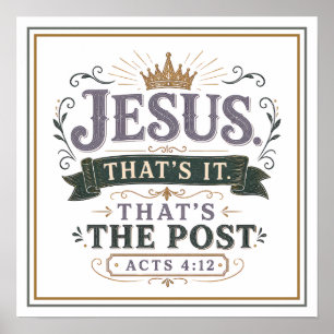Poster Jesus É Isso É O Ponto Citação Cristã