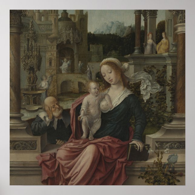 Poster Jesus e Mãe Maria Amamentando (Frente)