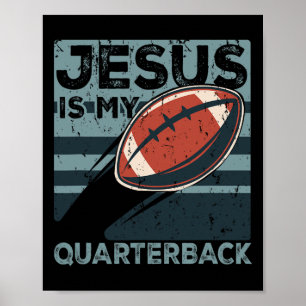 Poster Jesus É Meu Mariscal de Campo Bola de Futebol Cris