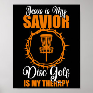 Poster Jesus É Meu Salvador Disc Golf Terapia Disco de Go