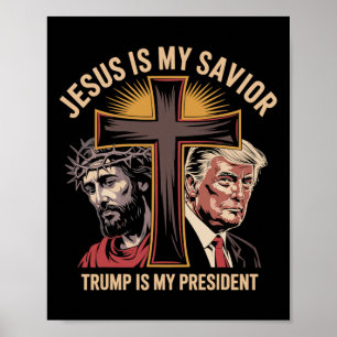 Poster Jesus é meu salvador é meu presidente bíblico