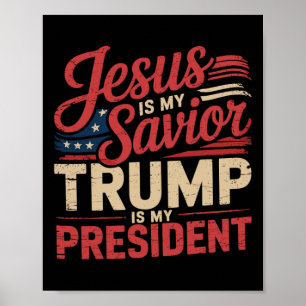 Poster Jesus é meu salvador é meu presidente bíblico