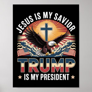 Poster Jesus é meu salvador é meu presidente religioso